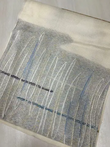 여름 오비 샤 후쿠로 오비 얽힘 직조 여름 후쿠로 오비 은사 줄무늬 문양