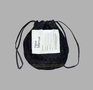 NEW MANUAL DENIM BAG 복조리 파우치 논워시 데님