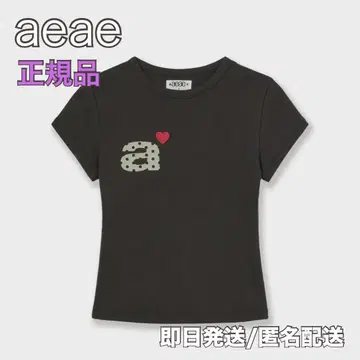 aeae 에이이에이이 반팔 티셔츠 다크 브라운