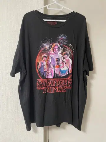 스트레인저 씽스 T셔츠 블랙 2XL