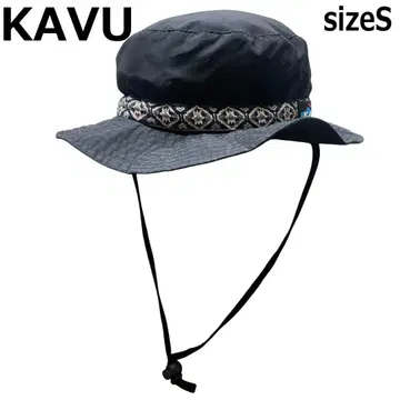 KAVU 카부 버킷햇 S 여성용 블랙 나일론 스트랩 포함