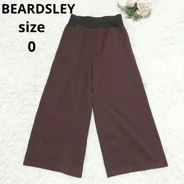 컨디션 최상 BEARDSLEY 워셔블 허리 리브 텐셀 데님 팬츠 브라운