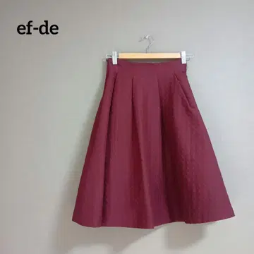 새상품급 ef-de 에프데 플레어 스커트 스커트 무릎 기장 7 보르도