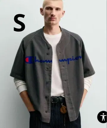 [ 완판템 ] Champion x ZARA 베이스볼 셔츠 S