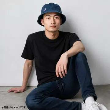 Champion 챔피온 데님 버킷햇 C 로고 자수 모자