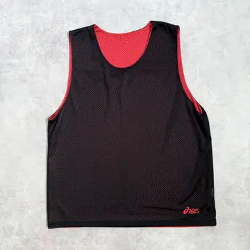 asics 리버서블 메쉬 탱크탑 블랙 x 빨간색