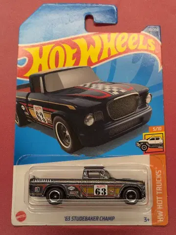 MATTEL HW HOT TRUCKS 5/10 HOTWHEELS '63 STUDEBAKER CHAMP/슈퍼 보물 사냥 93/250