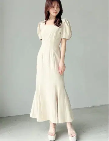 리젝시 스퀘어넥 머메이드 원피스