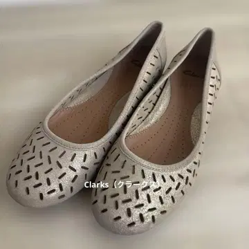 클락스 플랫슈즈 23.0cm 천연 가죽 베이지