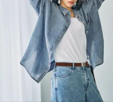 새상품 LEPSIM 렙심 AIR 데님 긴팔 셔츠
