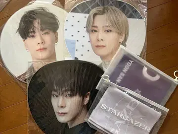 ASTRO 문빈 부채 캔뱃지 슬로건 세트