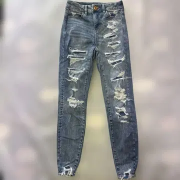 American Eagle 스키니 데님 데미지 가공 US0