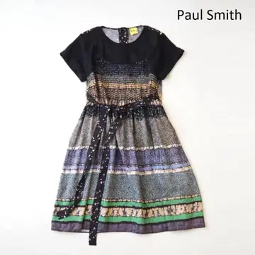 Paul Smith Paul X 올 패턴 절개 원피스 42 폴스미스