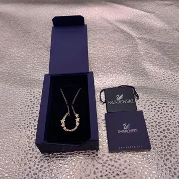 SWAROVSKI 목걸이 말발굽 스타 모티브 박스 포함