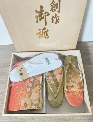창작 맞춤 일본 정통의상 소품 조리, 백, 타비, 나무 상자