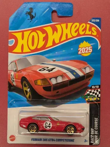 MATTEL HOTWHEELS RACE DAY JOUR DE COURSE 10/10 HYW48 FERRARI 365 GTB4 COMPETIZIONE 레드 222/250