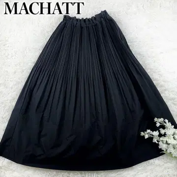 새상품급 인기 Machatt 랜덤 플리츠 스커트 롱 블랙 F 사이즈