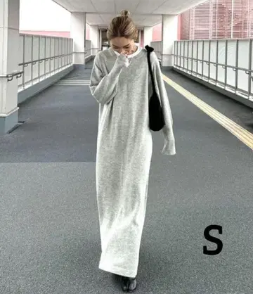 니트 원피스 CIAOPANIC TYAP 크루넥 S 라이트 그레이