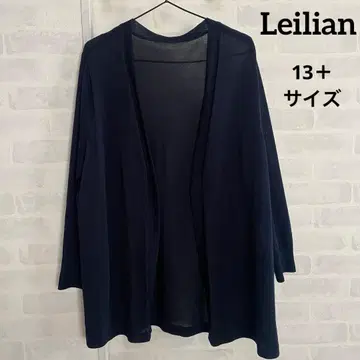 [새상품급] Leilian WHITE LABEL 시어 가디건 네이비
