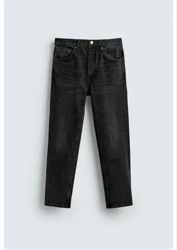 ZARA 새상품 데님 카본 크롭 팬츠 블랙 남성용 EU40