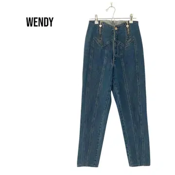 WENDY 하이웨스트 스트레이트 데님 하트 참 컨디션 최상 빅 사이즈 L 슬림 레그