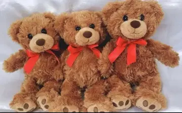 테디베어 봉제 인형 곰 3체 세트