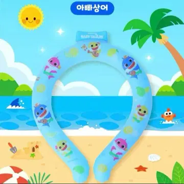 BABY SHARK 넥 에어컨 한국 한정판 스카이블루 베이비샤크