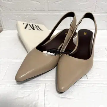 새상품/미사용 ZARA 슬링백 펌프스 37