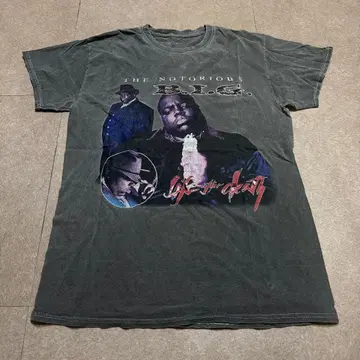 The notorious big 반팔 t셔츠 그레이 raptee
