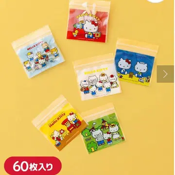 새상품 3COINS 쓰리코인즈 헬로키티 콜라보 미니 지퍼백 6종 60매