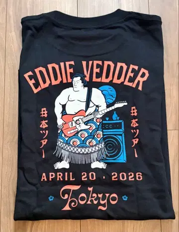 미사용 Eddie Vedder 도쿄 한정판 T셔츠 에디 베더 사이즈 XL