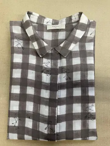 Paul Smith 블라우스 체크 무늬 새 모티브 사이즈 40