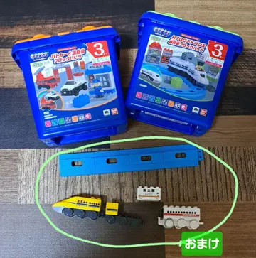 반다이 블록 라보 신칸센 블록 바구니 순찰차와 소방차 블록 바구니