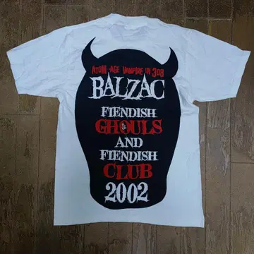 발자크 BALZAC 단종 레어 USA제 2002년 한정판 밴딩 T셔츠 화이트 M 미사용 새상품