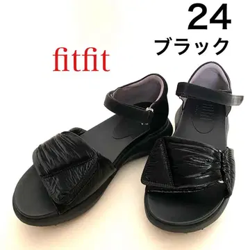 fitfit 통굽 패디드 샌들 블랙 24cm