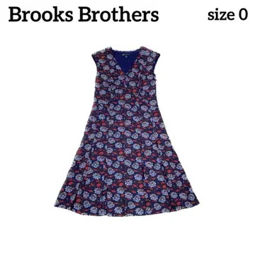 Brooks Brothers 원피스 플라워 턱 무릎 기장 0 S 상당