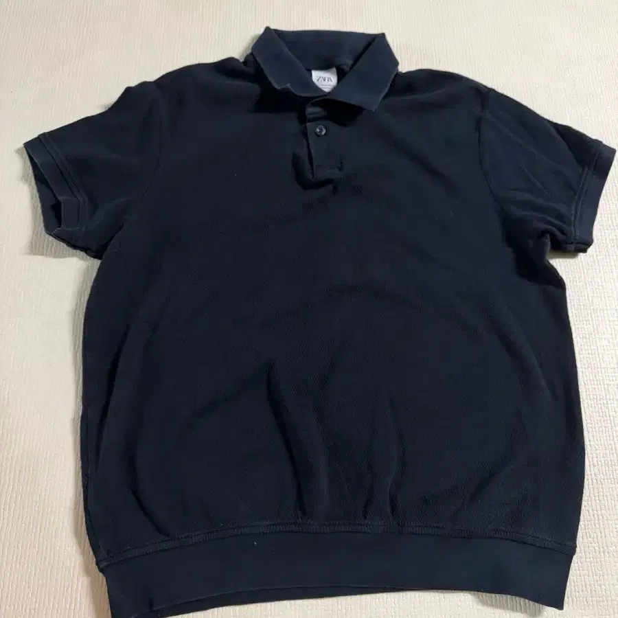 ZARA 자라 폴로 넥카라 반팔 티셔츠 남성 네이비 s사이즈
