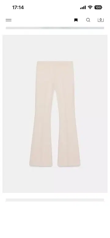 미사용 새상품 택 포함 이번 시즌 ZARA 사이드 심 플레어 팬츠 에크루