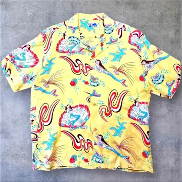 새상품급 SUN SURF x BEAMS 선서프 빔즈 콜라보 알로하 카미나리몬