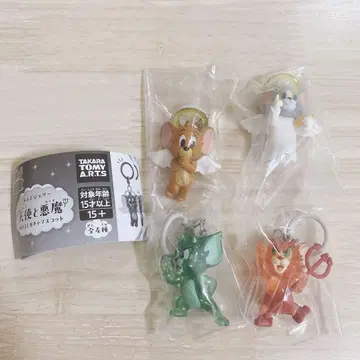 톰과 제리 천사와 악마 메지루시 가챠 마스코트 컴플리트 세트 전 4종