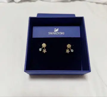 swarovski 별 꽃 골드 귀걸이 (양쪽용)