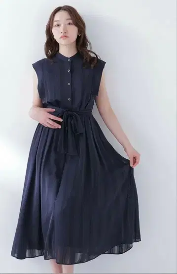 NATURAL BEAUTY BASIC 섀도우 스트라이프 원피스