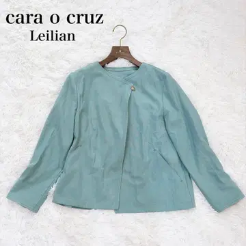 CARA O CRUZ (9) 마 혼방 노카라 자켓 민트 일본제 고급