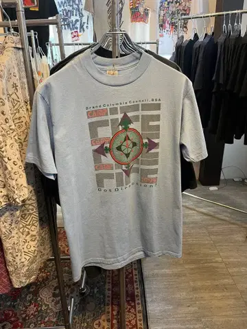 90s JERZEES USA제 캠핑 이벤트 티셔츠 아트 M 사이즈