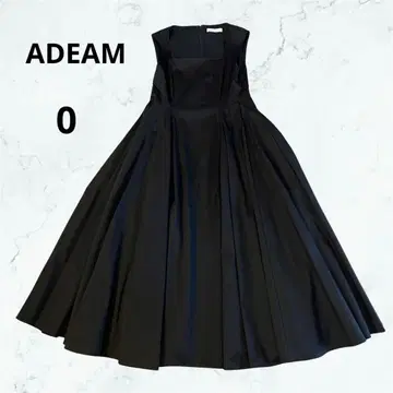 ADEAM 스퀘어넥 슬리브리스 드레스 플레어 원피스 42818