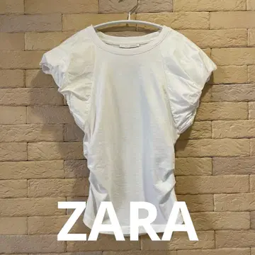 ZARA 슬리브리스 소매 볼륨 T셔츠