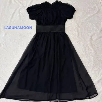 LAGUNAMOON LADY 러그문 블랙 쉬폰 드레스 M
