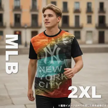 2275 MLB 뉴욕 양키스 포토 프린트 T셔츠 2XL