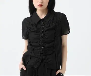 시어 자카드 셔링 셔츠 SS 지나시스 미사용 새상품 이번 시즌 신상