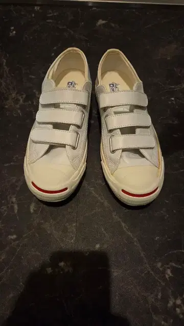 converse 잭퍼셀 벨크로 가죽 화이트 27cm